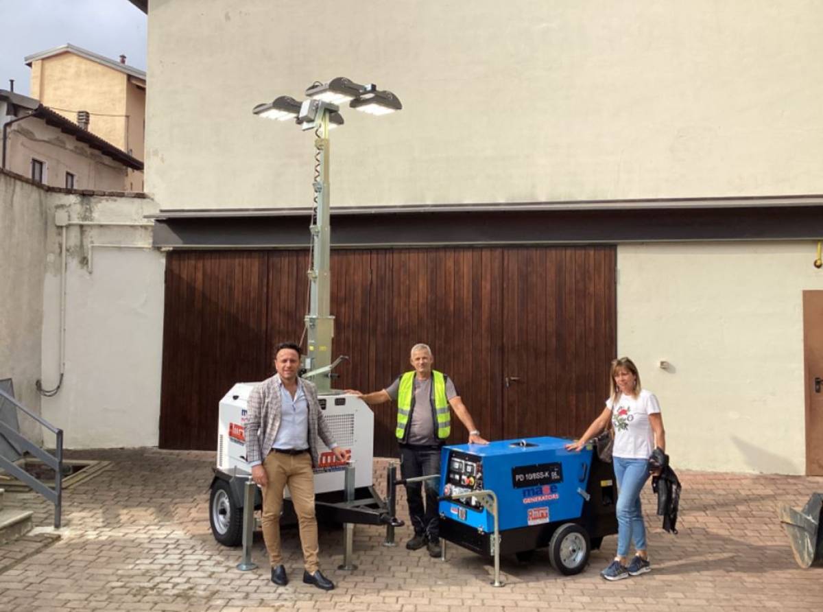 Il Comune si attrezza per affrontare le calamità naturali: acquistata la torre faro e un generatore di corrente elettrica