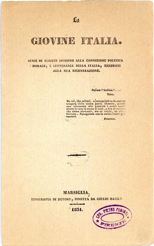 manifesto La Giovine Italia